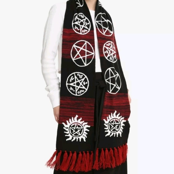Accessories - Supernatural Scarf With Tassels, New, Winchester